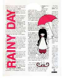 우산소녀 예쁜비닐쇼핑백 옷포장비닐