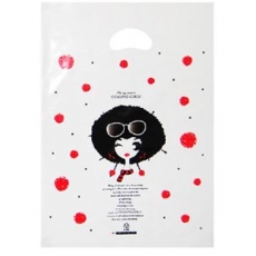 화이트 뽀글이 비닐쇼핑백 예쁜비닐쇼핑백