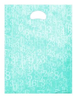 민트 숫자 비닐쇼핑백 비닐봉투 매장쇼핑백