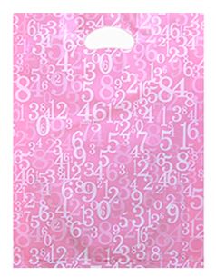 핑크 숫자 비닐쇼핑백 비닐봉투 매장쇼핑백