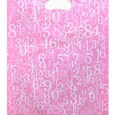 핑크 숫자 비닐쇼핑백 비닐봉투 매장쇼핑백