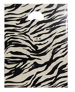 베이지 지브라 비닐쇼핑백 비닐봉투 옷봉투