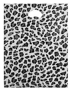 흰 호피 비닐쇼핑백 비닐봉투 두꺼운쇼핑백