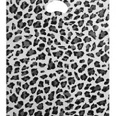 흰 호피 비닐쇼핑백 비닐봉투 두꺼운쇼핑백