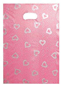 HD핑크실버하트 비닐봉지 예쁜비닐쇼핑백