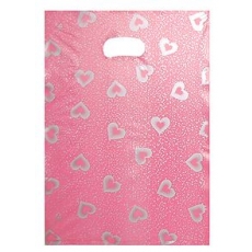 HD핑크실버하트 비닐봉지 예쁜비닐쇼핑백