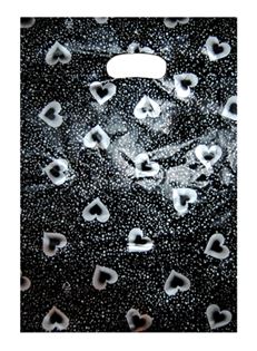 HD블랙실버하트 비닐봉지 비닐봉투 쇼핑봉투