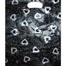 HD블랙실버하트 비닐봉지 비닐봉투 쇼핑봉투