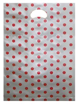 적색땡땡이 옷가게비닐쇼핑백 매장쇼핑백