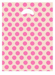 HD아이보리핑크도트 비닐봉투 비닐봉지