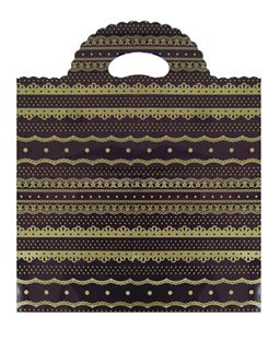 원형 브라운레이스 옷가게비닐봉투 쇼핑봉투