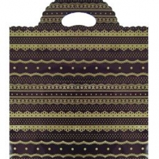 원형 브라운레이스 옷가게비닐봉투 쇼핑봉투