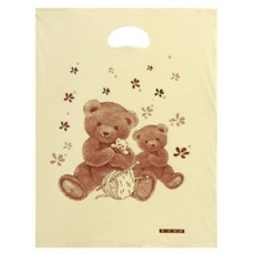 HD 아이보리 곰돌이 예쁜비닐백 쇼핑백