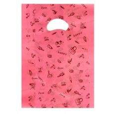 HD핑크펀펀비닐쇼핑백 비닐봉투 의류봉투