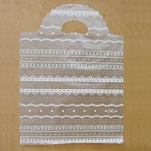 HD 원형 투명레이스 비닐쇼핑백 옷가게쇼핑백