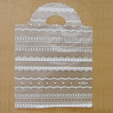 HD 원형 투명레이스 비닐쇼핑백 옷가게쇼핑백