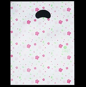 꽃무늬 비닐쇼핑백 쇼핑백