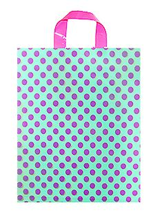 민트땡땡이 M 비닐쇼핑백 쇼핑봉투 쇼핑백