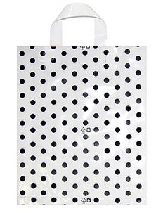 블랙땡땡이 M 비닐쇼핑백 끈달린비닐