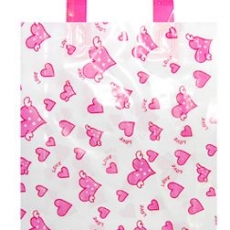 핑크하트 M 비닐쇼핑백 끈비닐봉지