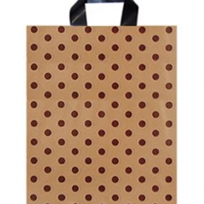 브라운땡땡이 M 비닐쇼핑백 끈달린비닐
