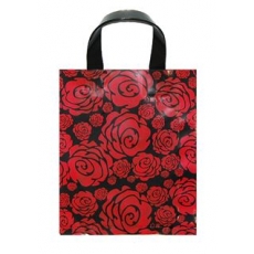 장미 M 플라워쇼핑백 비닐쇼핑백 끈봉투