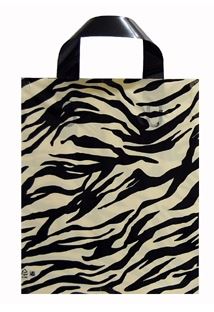 베이지 지브라 M 비닐쇼핑백 끈비닐봉투
