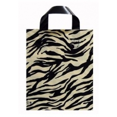 베이지 지브라 M 비닐쇼핑백 끈비닐봉투