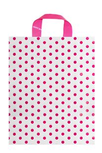 핑크땡땡이 M 비닐쇼핑백 끈봉투