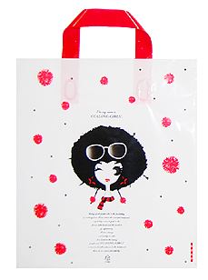 화이트 뽀글이 예쁜비닐쇼핑백 포장용비닐봉투