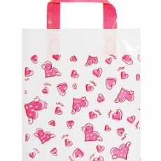 핑크하트 손잡이비닐봉지 옷가게비닐봉투
