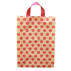 아이보리핑크도트 M 비닐백 끈비닐봉투