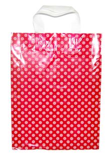레드땡땡이 M 손잡이비닐봉지 루프쇼핑백