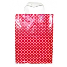 레드땡땡이 M 손잡이비닐봉지 루프쇼핑백