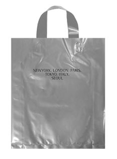 뉴런파 실버 M자형비닐쇼핑백 루프쇼핑백