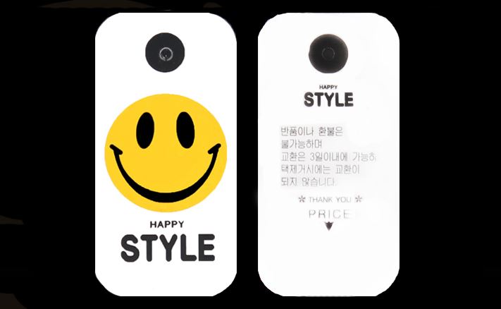 스마일 택 옷걸이택 의류텍 텍종이