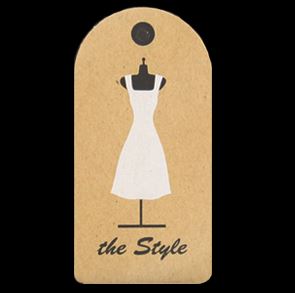 흰색 원피스택 옷가게택 의류텍 텍종이