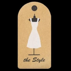 흰색 원피스택 옷가게택 의류텍 텍종이