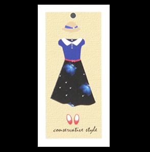 원피스 빨간 구두 택 옷가게택 의류텍 텍종이