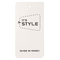 이츠스타일 화이트 가격택  옷가게텍 종이택