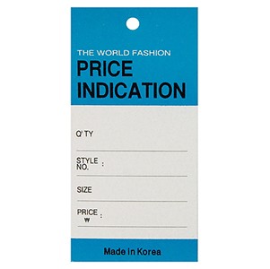 택 블루 PRICE INDICATION택 옷가게텍 가격텍