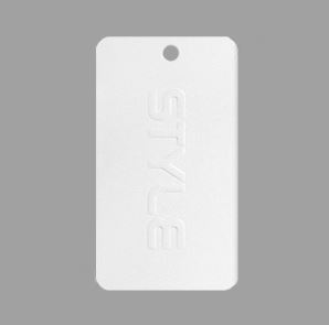 택 화이트 스타일(형압) 5cm 옷 가격 옷가게텍