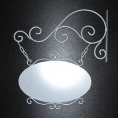 화이트 돌고래 타원 타원형 돌출간판 단조간판