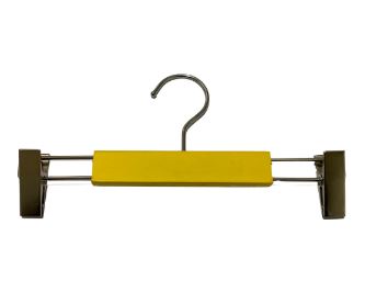 노랑색 아기원목옷걸이 원목바지걸이 5개