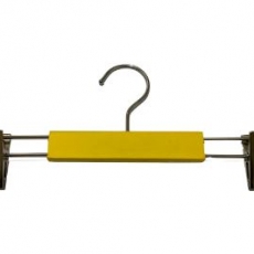노랑색 아기원목옷걸이 원목바지걸이 5개