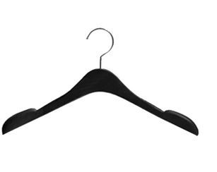 고급 검정 옷가게 여성원목옷걸이 정장용옷걸이