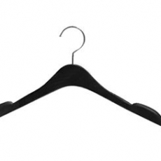 고급 검정 옷가게 여성원목옷걸이 정장용옷걸이