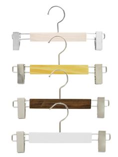 컬러 매장 원목바지걸이 바지집게 5개
