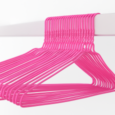 핑크 세탁소옷걸이 철사옷걸이(1박스)