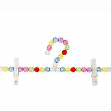 알록달록 진주 구슬 비즈바지걸이 바지집게